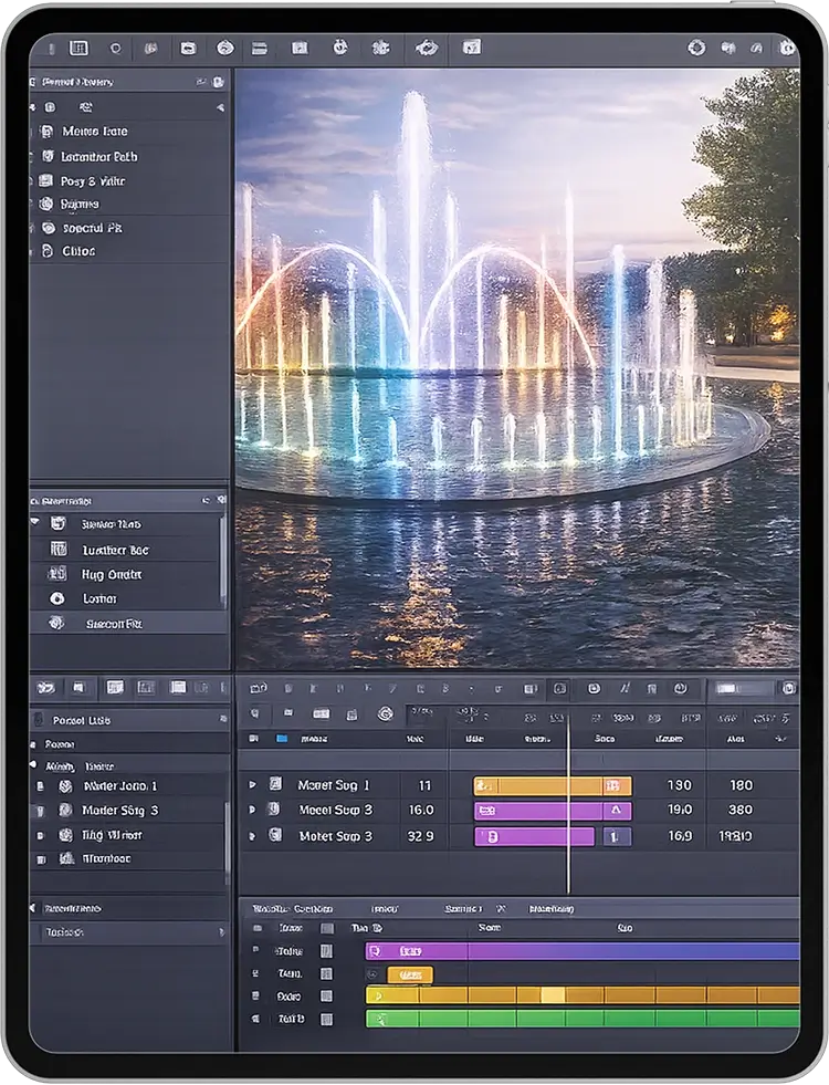 mac Depence 3d simulatie fountain factory
